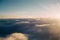 Cloudy Sky With A Single Cloud In The Sky