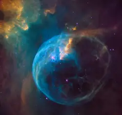 Blue And White Object Is In The Air