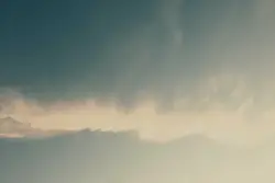 Cloudy Sky With A Single Cloud In The Sky