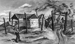 Painting Of A Group Of People In A Field