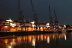 Large Body Of Water With A Large Building