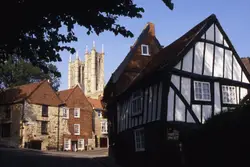 Building With A Clock On The Front Of It