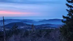 Mountain Range With A Sunset