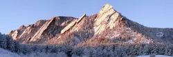 Snowy Mountain With A Mountain Range