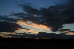 Cloudy Sky With A Single Cloud In The Sky
