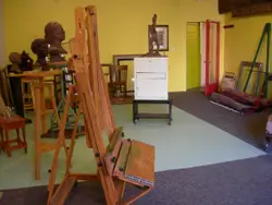 Wooden Bench In A Room With A Wooden Chair