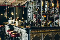 Bar With A Large Counter Top And A Large Counter Top