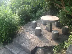 Patio With A Bunch Of Umbrellas On It