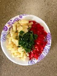 Plate Of Food With A Salad And A Fork