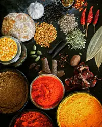 Table With A Bunch Of Different Colored And Colored Items