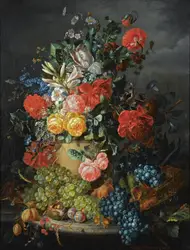 Flower Arrangement Is Displayed In A Vase