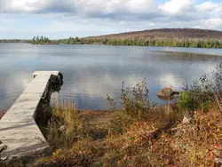 Bench Is Near A Lake And A Body Of Water