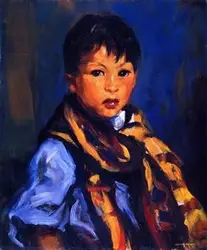 Young Boy Is Painting A Picture Of A Painting