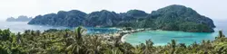 Large Body Of Water With A Mountain Range