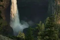 Stream Of Water Is Pouring Out Of A Mountain
