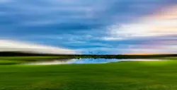 Blue And White Lake With A Blue Sky