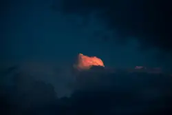 Cloudy Sky With A Single Cloud In The Sky