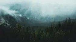Mountain Range With A Few Trees
