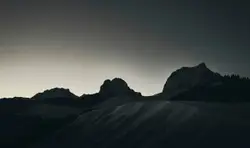 Mountain Range With A Mountain
