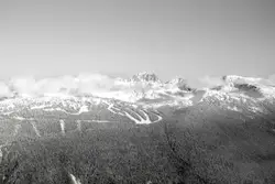Mountain Range With A Mountain