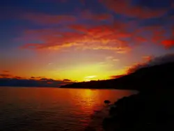 Sunset With A Sunset View Of The Ocean