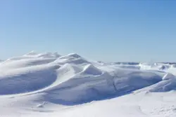 Snowy Mountain With A Mountain Range