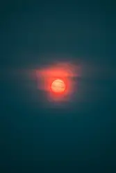 Red And White Object Is In The Dark