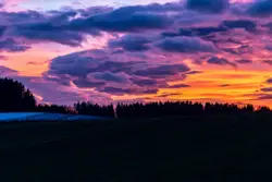 Cloudy Sky With A Few Trees