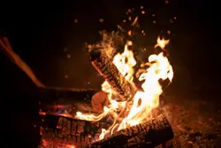 Bonfire during nighttime