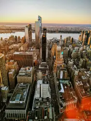 High angle photography of brown city buildings
