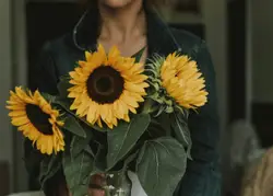 Yellow and black artificial flower