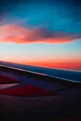 Orange and blue skies