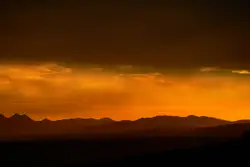 Mountain With A Sunset