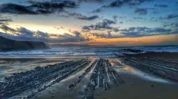 Seashore under cloudy