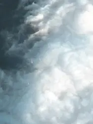 White and blue cloud