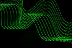 Green and white line illustration