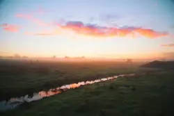 Countryside sunset