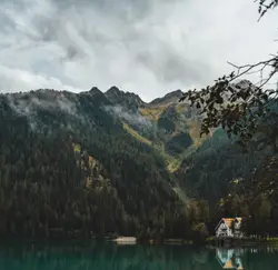 Body of water near mountain