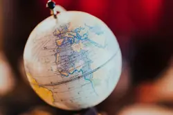 Beige globe model