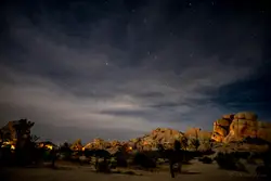 Rock formation under milkway