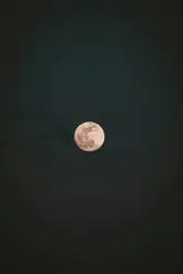 Moon during night time