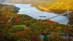 River ship in autumn