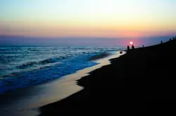 Sunset over the beach