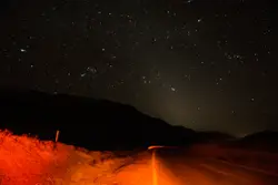 Blurry Picture Of A Street At Night
