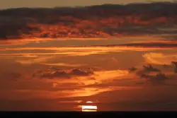 Sunset With A Cloudy Sky