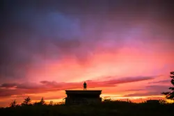 The sky was burning