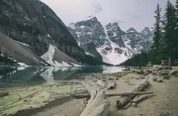 Peaceful mountain lake