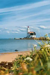 White and black painted lighthouse