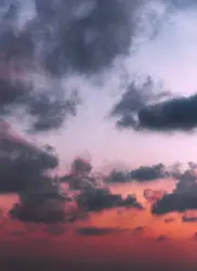 Orange and blue cloudy sky