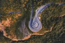 This building is on a 700 foot tall cliff and overlooks